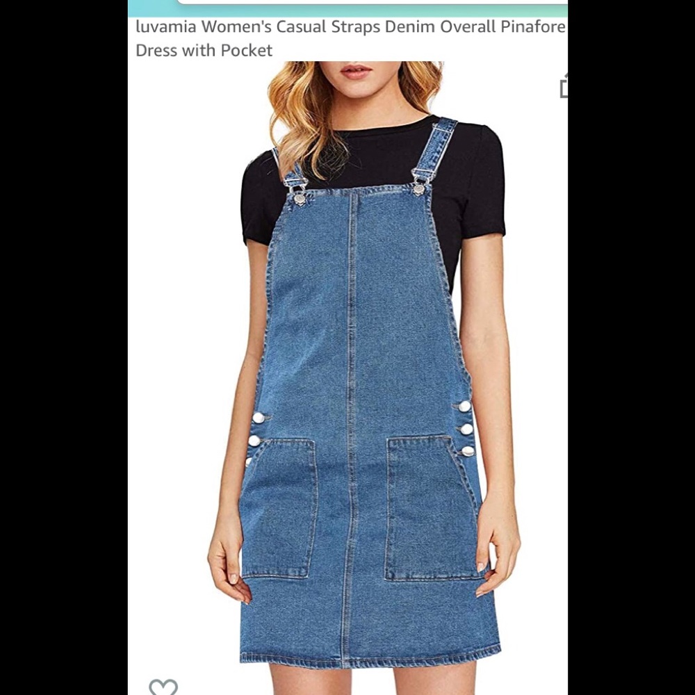 Denim overall dress
